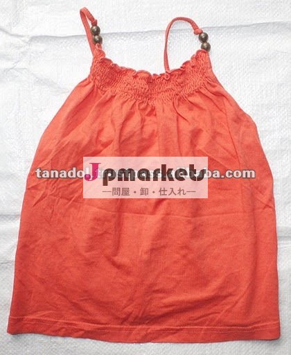 子供の衣類の女の子2012年のための現代タンクトップのひもの革紐の肩問屋・仕入れ・卸・卸売り