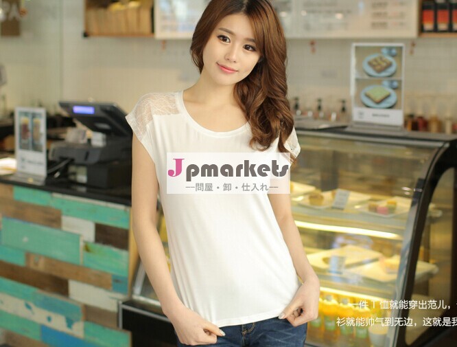 レディース短い袖ｔシャツ トップス レース プラス問屋・仕入れ・卸・卸売り