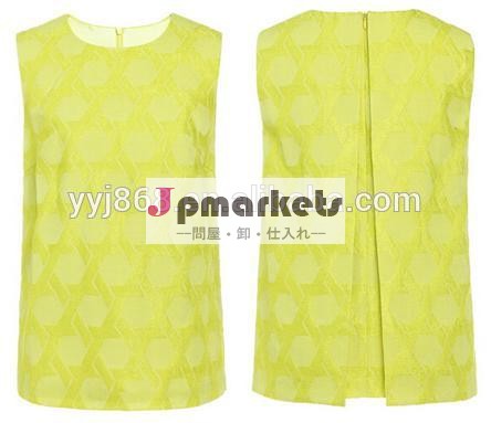 卸売新しいファッション黄色の色ルーズフィットリネンブラウスの女性プラスサイズの衣服問屋・仕入れ・卸・卸売り