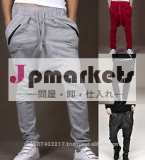 ドロップクロッチパンツ- 綿フリースメンズスウェットパンツの股ドロップ- ポリエステル/ニンジンの綿スキニーフィットジャージドロップクロッチ付きパンツ問屋・仕入れ・卸・卸売り