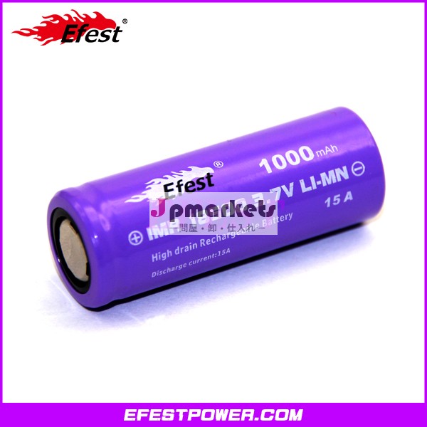 バッテリー18500efest1850015aefestefest185001000高ドレインバッテリーmahバッテリ問屋・仕入れ・卸・卸売り