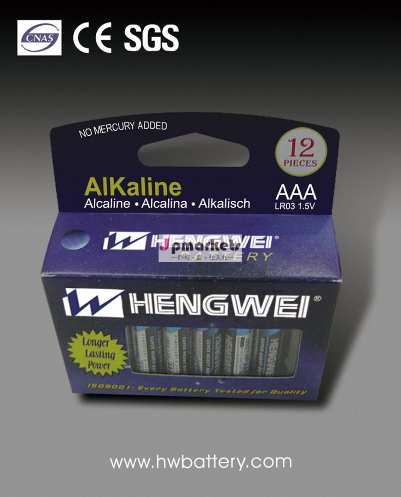 LR03 Battery Packs AAA 1.5V ALKALINE BATTERY LR03-12/PAPER BOX問屋・仕入れ・卸・卸売り