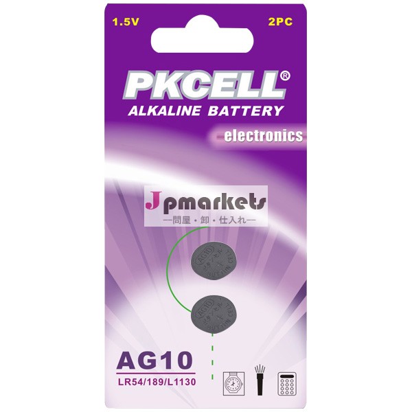 Ag10ボタンセルバッテリーl1131lr1130( 10パック) ブランドpkcell問屋・仕入れ・卸・卸売り