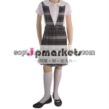 格子縞のv- ネックブラウスプリーツスカートのドレスは学校女の子のセックス問屋・仕入れ・卸・卸売り
