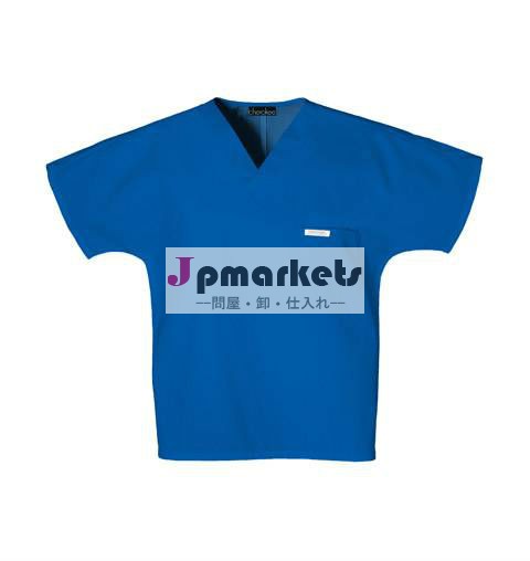 女性のスクラブy- 首のマルチポケットトップ問屋・仕入れ・卸・卸売り