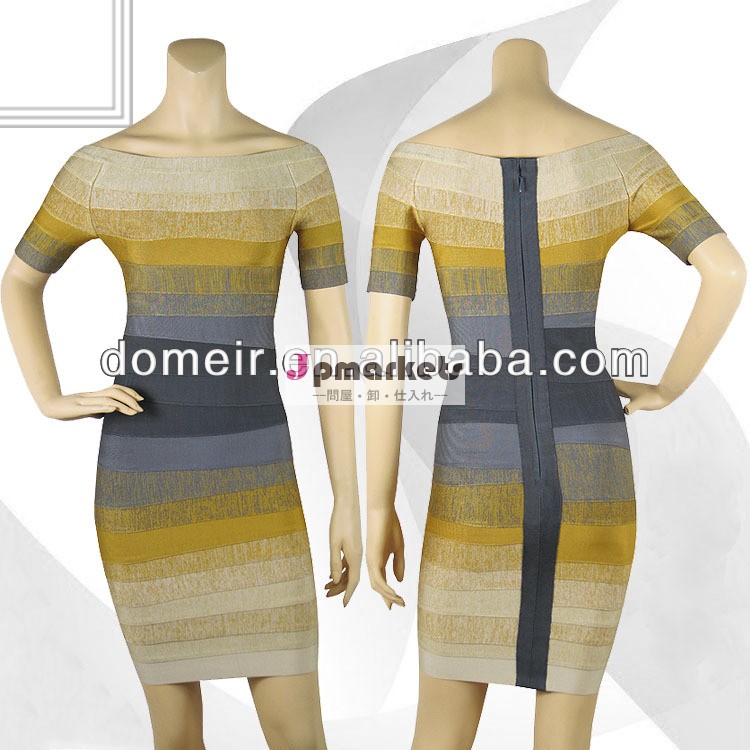 ファッション2014年グレー包帯ドレスh260-2形式的な女性の短いイブニングドレス問屋・仕入れ・卸・卸売り