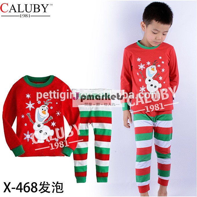 熱い販売のクリスマスのパジャマの少年セットの綿シャツやボーダーパンツベビーブランドの衣類の男の子の服パジャマpj40816-27スーツ問屋・仕入れ・卸・卸売り