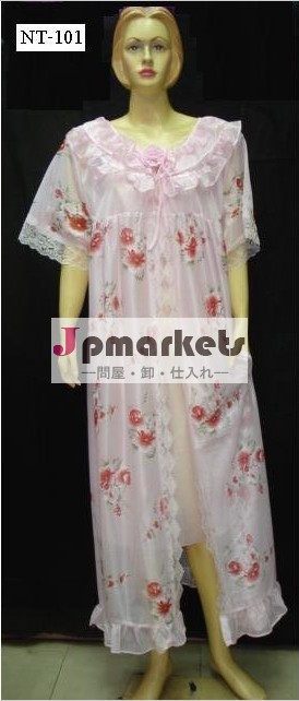 印刷物の女性のパジャマファッションスタイルの販売のためのドレス問屋・仕入れ・卸・卸売り