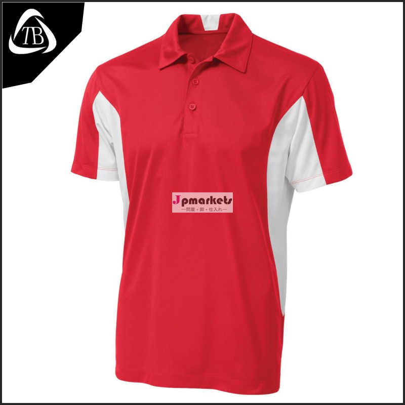 プロの2014年スポーツポロドライフィット、 赤と白のポロシャツ問屋・仕入れ・卸・卸売り