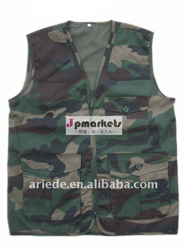 男性森林戦術的な射撃のベストハンティングベスト、 waistcoats、 迷彩柄のベスト問屋・仕入れ・卸・卸売り