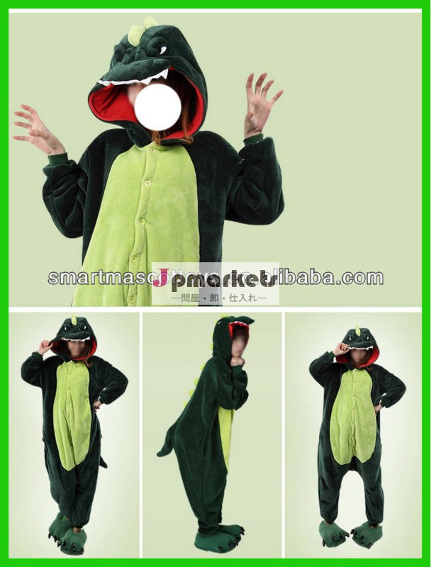 良い品質の動物のパジャマ成人緑onesie恐竜の衣装安い問屋・仕入れ・卸・卸売り