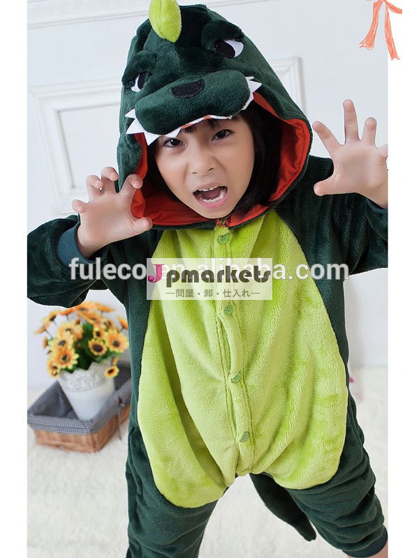 素敵な恐竜のデザインの子供のパジャマ寝間着フランネルsiamesedフード付き問屋・仕入れ・卸・卸売り