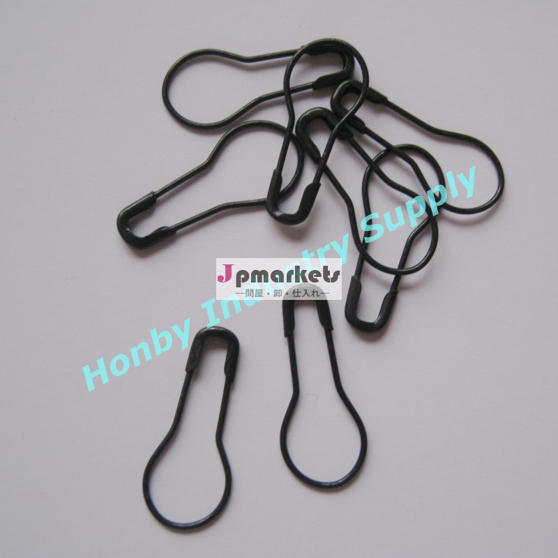 Haberdashery Supplier Black Pear Shape Safety Pin for Hang Tag問屋・仕入れ・卸・卸売り