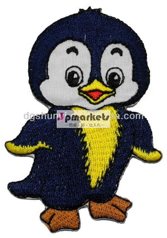 かわいいペンギン漫画diy縫うアップリケ刺繍パッチ上に鉄問屋・仕入れ・卸・卸売り