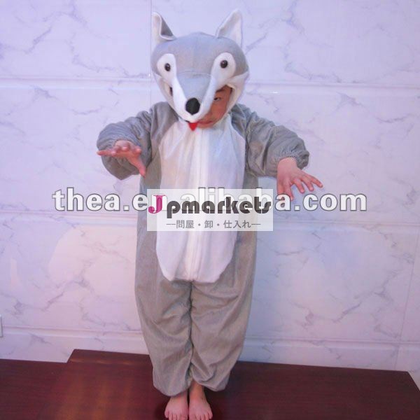 2012人の方法オオカミの子供の幼児のHalloweenのプラシ天の衣裳問屋・仕入れ・卸・卸売り