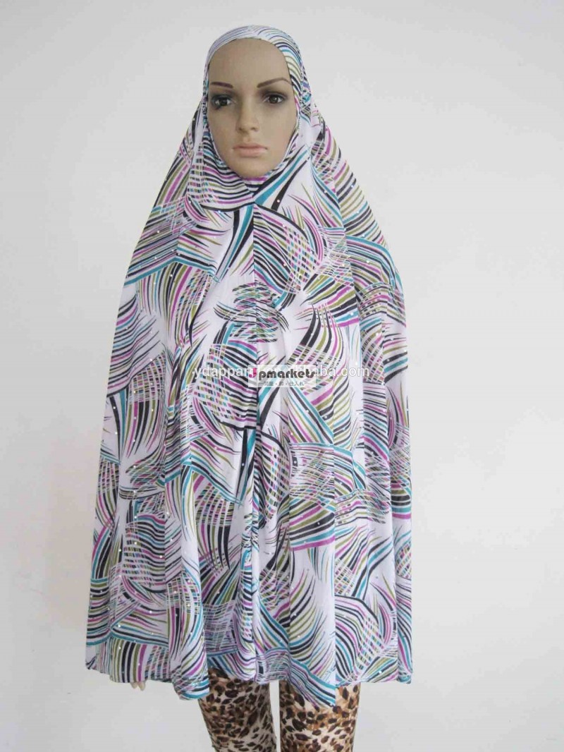 垂直khimareビンテージ女性のイスラム教の祈りのドレスライクラ衣類イスラム教スカーフ祈るカバー- メーカーのp。 健康な問屋・仕入れ・卸・卸売り