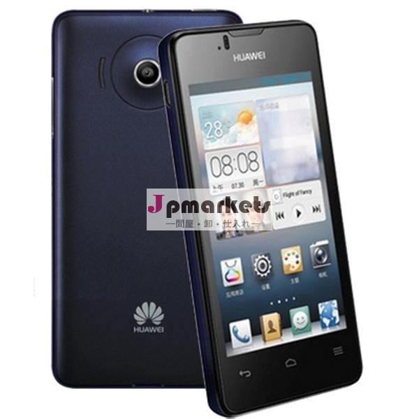 元のhuawei社の携帯電話デュアルコアy3001.0ghzの512ramrom4g4.14.0インチアンドロイドgps5mp3gwcdmaの携帯電話問屋・仕入れ・卸・卸売り