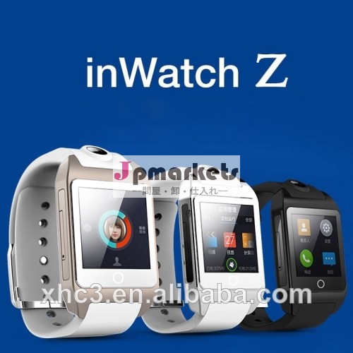 白inwatchz、 4.2スマートな腕時計電話アンドロイド、 ラム: 1gbrom: 8gb、 5.0mpカメラ、 骨伝導スピーカー、 半透過型サファイア問屋・仕入れ・卸・卸売り