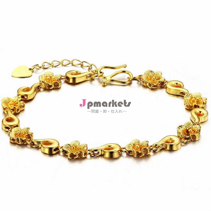 金メッキジルコンダイヤモンド18kストランドブレスレット問屋・仕入れ・卸・卸売り