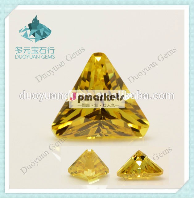 三角形の最高品質のマシンカットduoyuan黄金安いcz緩い石問屋・仕入れ・卸・卸売り