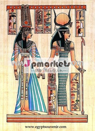 エジプトのパピルスの絵画- Isis及びnefertari問屋・仕入れ・卸・卸売り