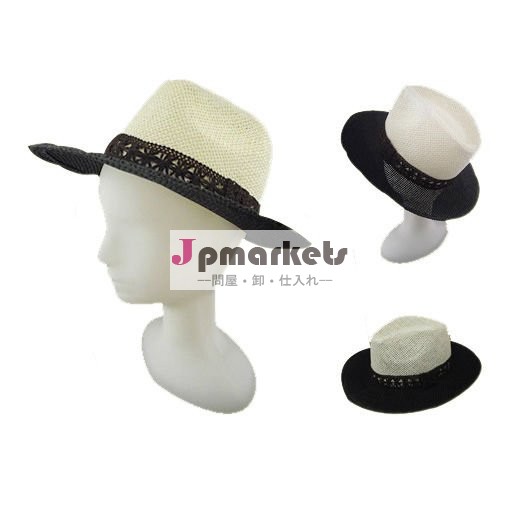 ファッションユニセックスrq-a10パナマ帽子わらのカーボーイハット問屋・仕入れ・卸・卸売り