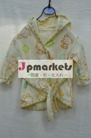 印刷されたコットンドレス赤ちゃんバスローブ3歳未満のアニマル柄が付いている古い問屋・仕入れ・卸・卸売り