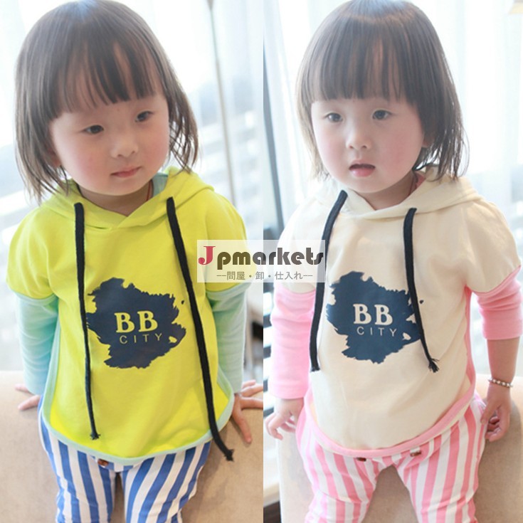 最新の熱い販売の韓国の服の子供卸売フィットネススウェットシャツフード( m20590a)問屋・仕入れ・卸・卸売り