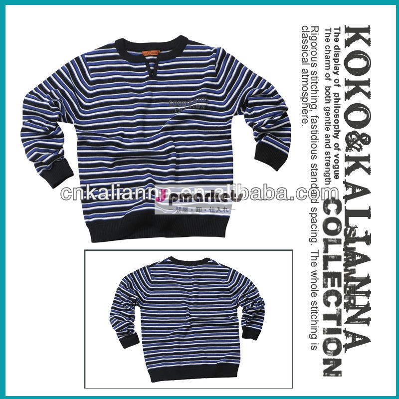 最も新しいVつばの子供のセーターの縞の男の子のセーター089問屋・仕入れ・卸・卸売り