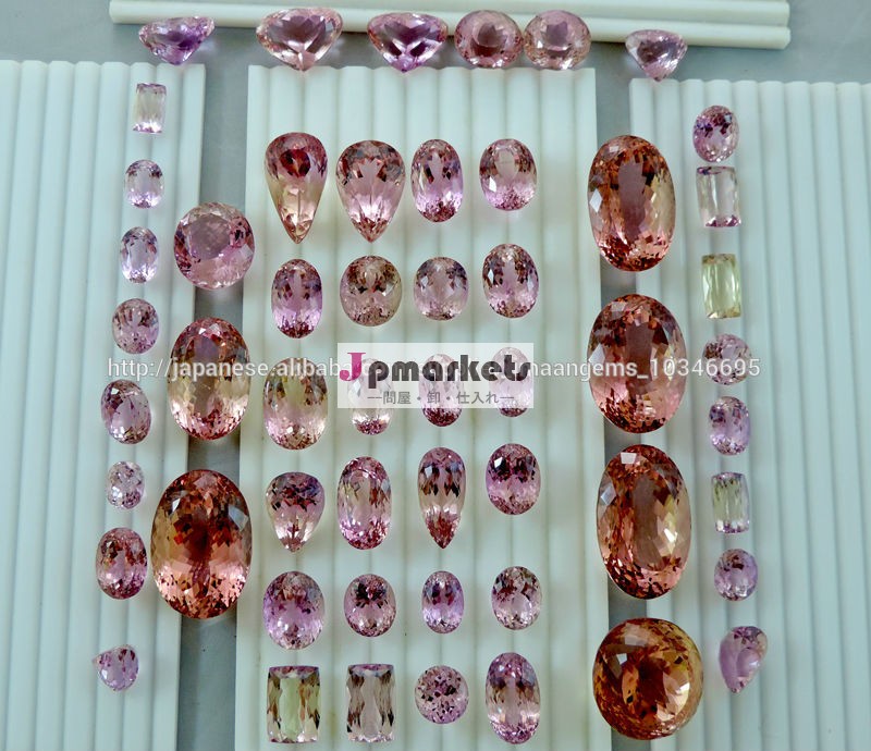 (IGC)Natural Loose Peach Kunzite gemstones問屋・仕入れ・卸・卸売り