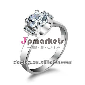 新しい結晶2013石925スターリングシルバーダイヤモンドの結婚指輪問屋・仕入れ・卸・卸売り