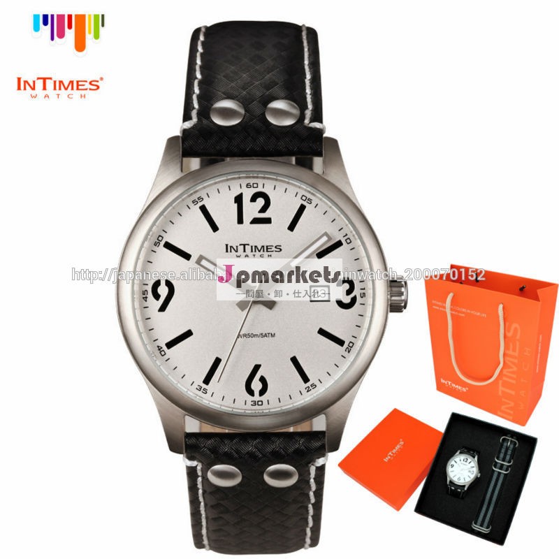 ギフトセットi ntimesi t-1066lgs黒手首腕時計ファッションの男性のスタイルと余分なナイロンでギフトラッピングバンド問屋・仕入れ・卸・卸売り