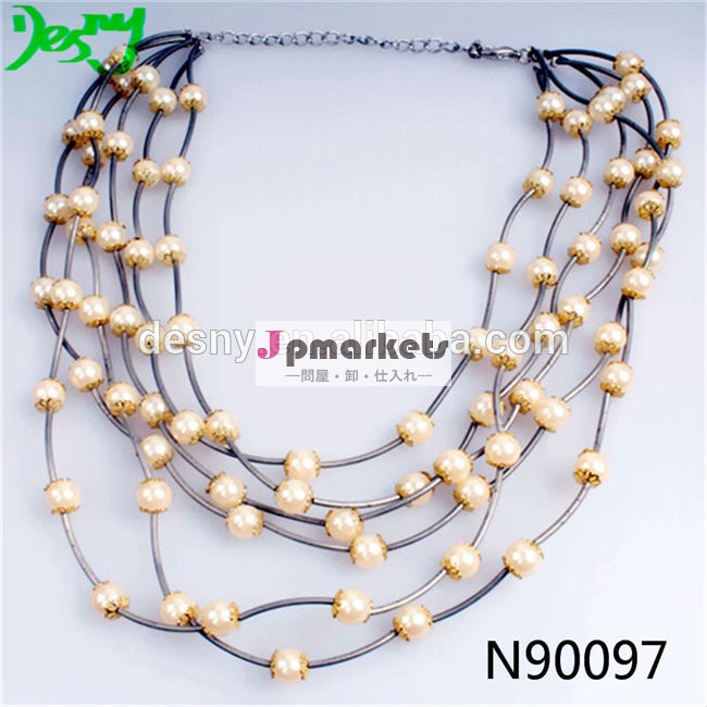 シンプルなデザイン中国語大きな分厚い模造真珠のネックレス問屋・仕入れ・卸・卸売り