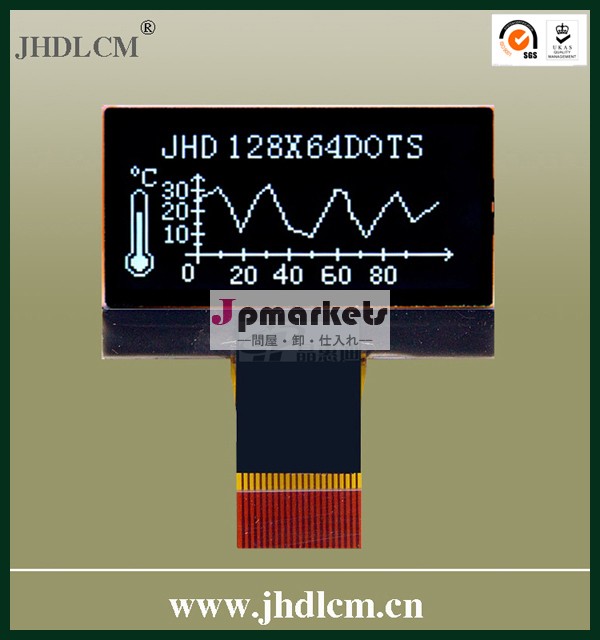 1.2" lcdディスプレイモジュール, 高解像度JHD12864-G06BTW-BL-3問屋・仕入れ・卸・卸売り