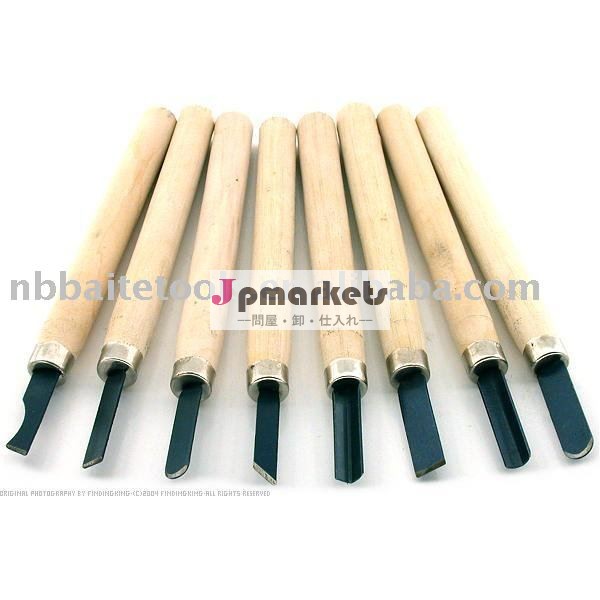 8pc木製の切り分けるのみの工具セット問屋・仕入れ・卸・卸売り