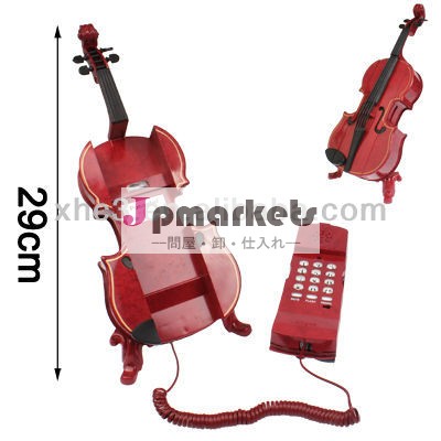 ファッショナブルなユニークなバイオリンのスタイル赤電話ホーム- 使用有線電話ホルダー付問屋・仕入れ・卸・卸売り