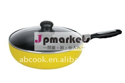 ベークライトのハンドルが付いているアルミニウム焦げ付き防止の中華なべ問屋・仕入れ・卸・卸売り