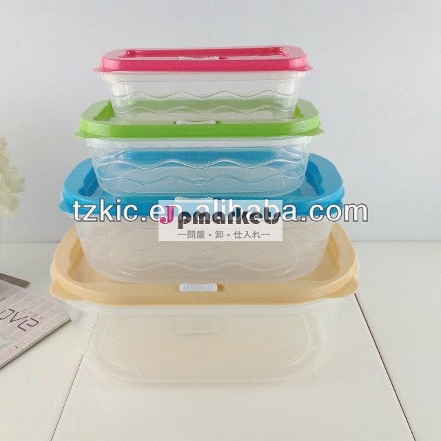 透明なプラスチック食品5個収納ボックスコンテナ釣り用マルチカラーと蓋問屋・仕入れ・卸・卸売り