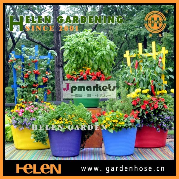 庭のプラスチック製の屋外の家庭フラワーコンテナ、 庭の花のバケツ問屋・仕入れ・卸・卸売り