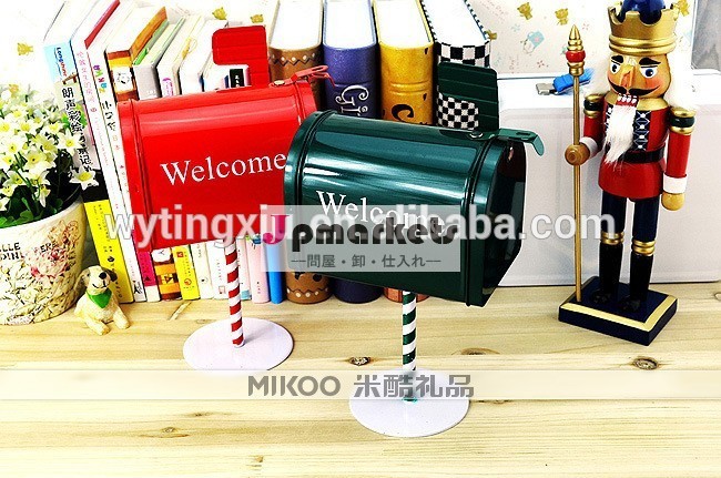 スタイルのヴィラガーデンメールボックス2014年歓迎赤ユニオンフラッグアートウェアギフト金属製のメールボックス問屋・仕入れ・卸・卸売り