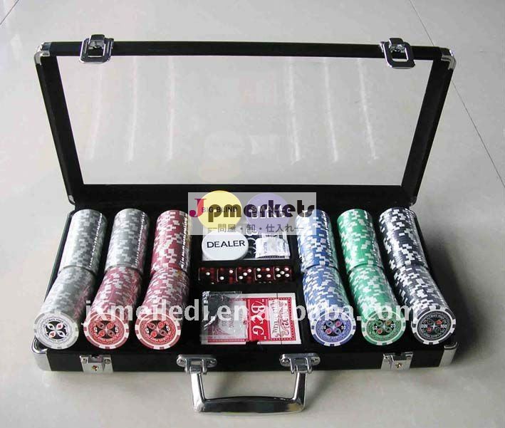 アクリルとアルミ300個特別な目的のバッグ・例黒ポーカーチップケース問屋・仕入れ・卸・卸売り