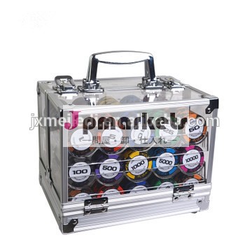 ポーカーチップセットでmld-pcr053製造アクリルアルミケースカジノ商品ケースのポーカーセット問屋・仕入れ・卸・卸売り