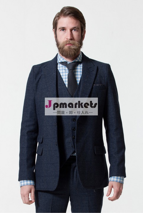 oemカスタム新型デザイン　メンズチェックのウールのスーツのジャケットを問屋・仕入れ・卸・卸売り