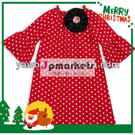 赤ちゃんの女の子ファンシードレス女の子のためのクリスマスの服子供のためのクリスマスの農民のpettiskirtpettidressesの水玉模様問屋・仕入れ・卸・卸売り