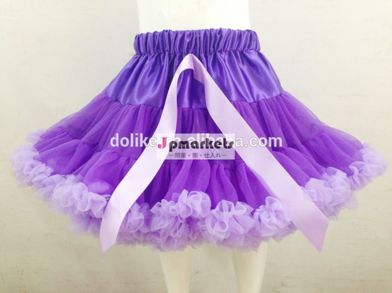 卸売2014年女の子紫色のラベンダーとのpettiskirt安いフリルベビーチュチュスカート問屋・仕入れ・卸・卸売り