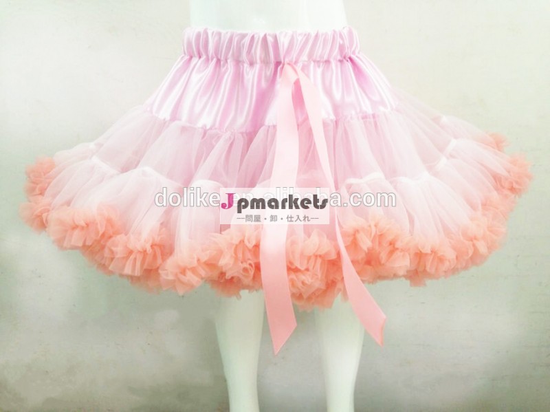 卸売ピンクとのpettiskirt2014年濃いピンクフリルpettiskirt女の子の安い女の子のチュチュスカート問屋・仕入れ・卸・卸売り
