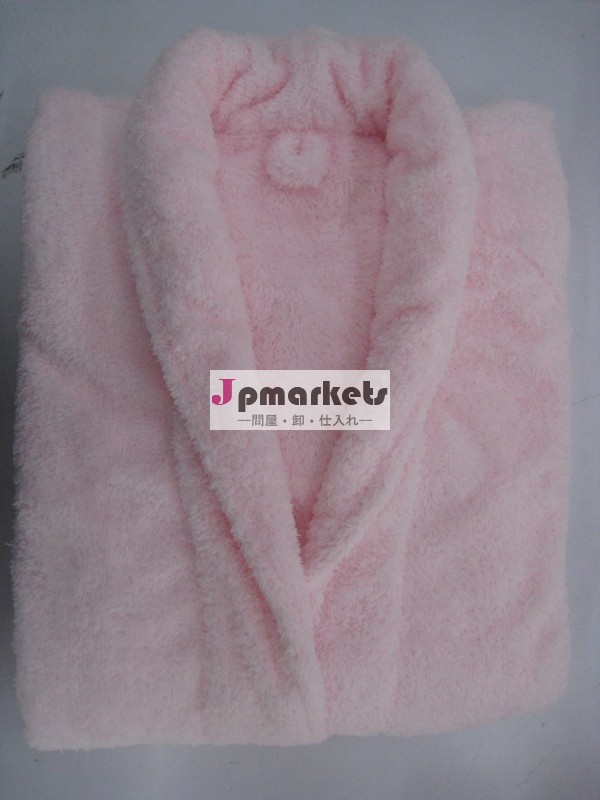 100% Polyester Super Soft Girls Pink Suede Bathrobe問屋・仕入れ・卸・卸売り