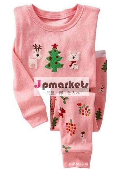 新しいスタイルの冬のパジャマ子供たちのクリスマス100％綿のパジャマ問屋・仕入れ・卸・卸売り