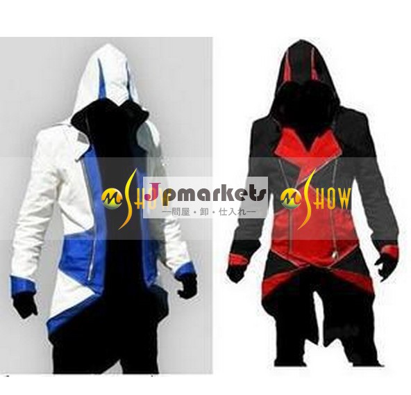 教義の暗殺者3iiiコナーkenwayパーカーコートジャケットアニメコスプレ衣装販売のための問屋・仕入れ・卸・卸売り