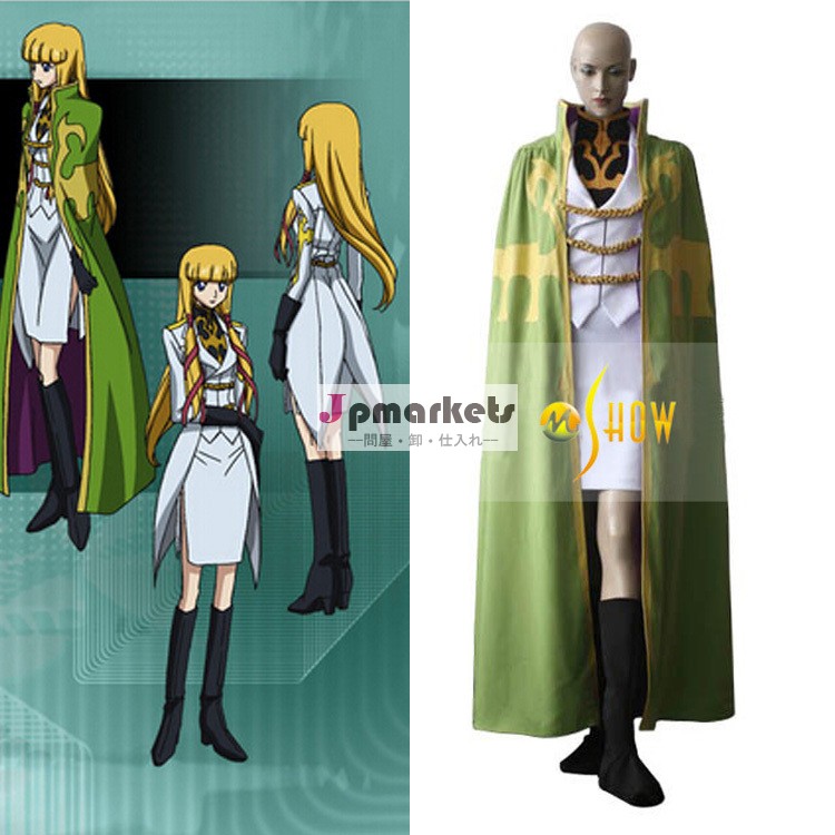 コードギアス新作アニメモニカkruszewski女性クールなコスプレ衣装ハロウィンパーティードレスアップスーツ白問屋・仕入れ・卸・卸売り